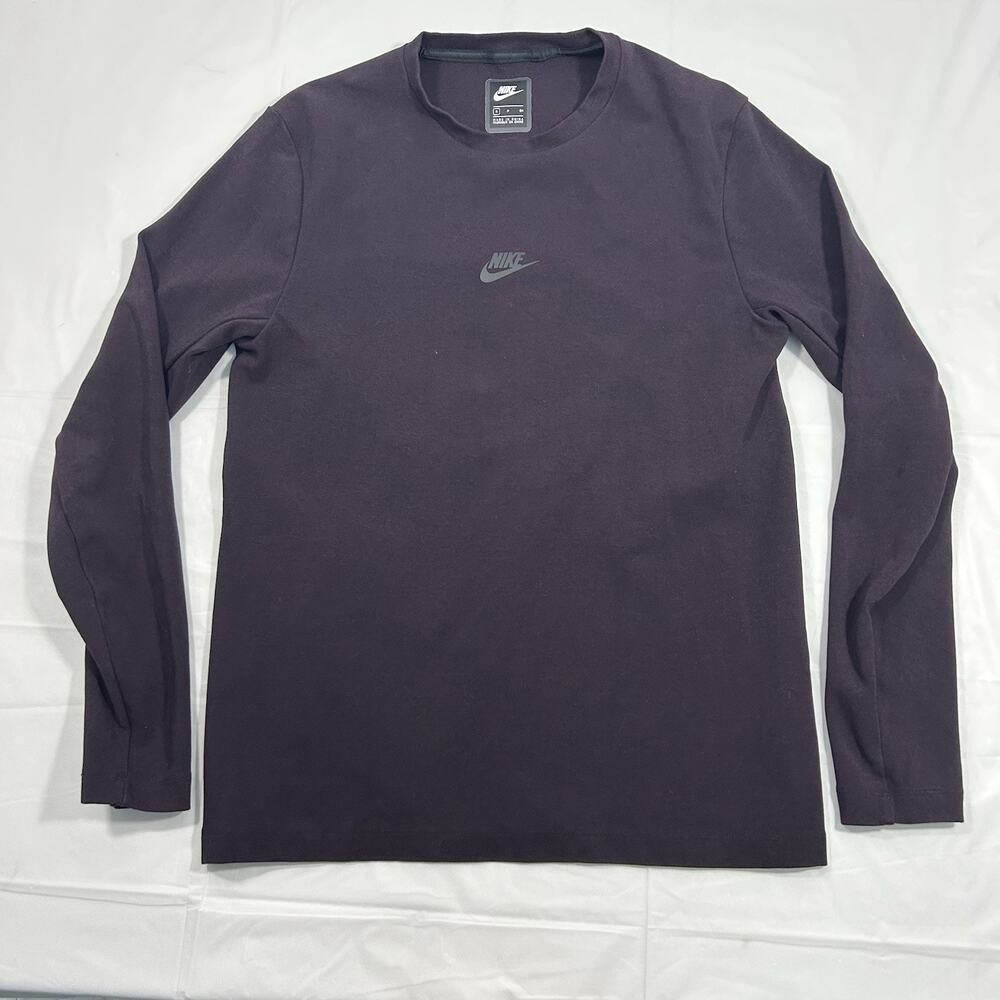 Mens Nike Sportswear Tech Pack Crew Long Sleeve Purple Plum Athletic Gym Sz S - Picture 3 of 11